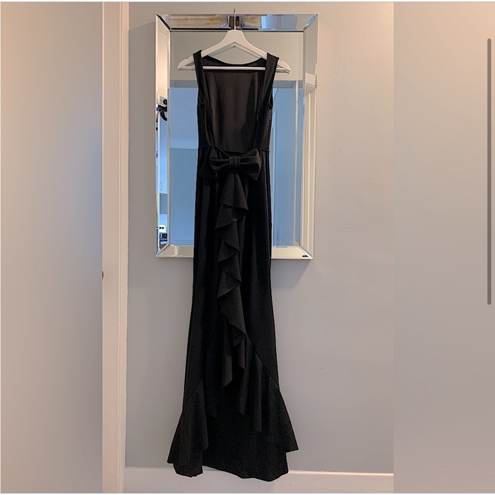 Formal Black Bow Maxi Dress